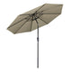 TheLAShop 9 ft 8-Rib Patio Umbrella Tilt & Crank 220g Yarn-dyed Canopy UV50+, Khaki Image