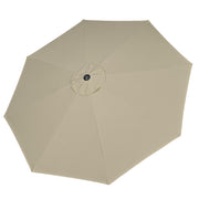 TheLAShop 9 ft 8-Rib Patio Umbrella Tilt & Crank 220g Yarn-dyed Canopy UV50+, Khaki Image