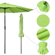 TheLAShop 9 ft 8-Rib Patio Umbrella Tilt & Crank 220g Yarn-dyed Canopy UV50+ Image