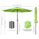 TheLAShop 9 ft 8-Rib Patio Umbrella Tilt & Crank 220g Yarn-dyed Canopy UV50+ Image