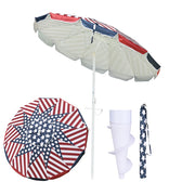 TheLAShop 6 Ft Tilt Beach Umbrella with Anchor 12-Rib Image