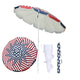 TheLAShop 7ft Tilt Beach Umbrella with Anchor 12-Rib, USA Flag Image