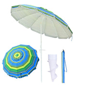 TheLAShop 7ft Tilt Beach Umbrella with Anchor 12-Rib Image