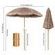 TheLAShop 8 ft Tilt Tiki Umbrellas Thatch Straw Umbrellas 2ct/pk Image