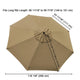 TheLAShop 10ft 8-Rib Patio Market Umbrella Replacement Canopy, Khaki Image