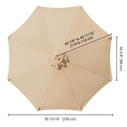 TheLAShop 8ft 8-Rib Patio Market Umbrella Replacement Canopy, Desert Sand Image