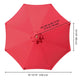 TheLAShop 8ft 8-Rib Patio Market Umbrella Replacement Canopy, Red Image