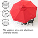 TheLAShop 9ft 8-Rib Patio Market Umbrella Replacement Canopy Image