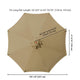 TheLAShop 9ft 8-Rib Patio Market Umbrella Replacement Canopy, Khaki Image