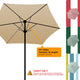 TheLAShop 9 ft 6-Rib Patio Umbrella Replacement Canopy Color Opt Image