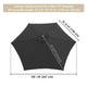 TheLAShop 9 ft 6-Rib Patio Umbrella Replacement Canopy Color Opt, Black Image