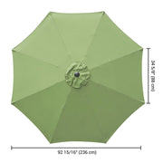 TheLAShop 8ft 8-Rib Patio Market Umbrella Replacement Canopy, Pepper Stem Image