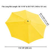 TheLAShop 10ft 8-Rib Patio Market Umbrella Replacement Canopy, Aspen Gold Image