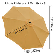 TheLAShop 10ft 8-Rib Patio Market Umbrella Replacement Canopy, Mango Mojito Image