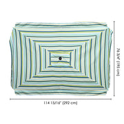 TheLAShop 10'x6.5' 6-Rib Patio Rectangular Umbrella Replacement Canopy, Stripe Image