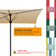 TheLAShop Rectangular Umbrella Canopy Replacement 10'x6.5' 6 Ribs Image