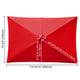 TheLAShop Rectangular Umbrella Canopy Replacement 10'x6.5' 6 Ribs, Red Image