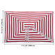 TheLAShop Rectangular Umbrella Canopy Replacement 10'x6.5' 6 Ribs, Red White Image