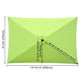 TheLAShop Rectangular Umbrella Canopy Replacement 10'x6.5' 6 Ribs, Green Image