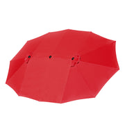 TheLAShop 15'x9' 12-Rib Patio Rectangular Umbrella Replacement Canopy, Red Image