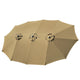 TheLAShop 15'x9' 12-Rib Patio Rectangular Umbrella Replacement Canopy, Khaki Image