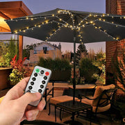 TheLAShop Patio Umbrella Lights Battery with Remote 9-10ft 8-Rib Image