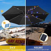 TheLAShop Patio Umbrella Lights Solar with Remote Sensor 9-10ft 8-Rib Image