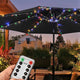 TheLAShop Patio Umbrella Lights Solar with Remote Sensor 9-10ft 8-Rib Image