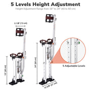 TheLAShop 16" to 24" Aluminum Drywall Painting Stilts Image