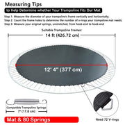 TheLAShop 14 foot Trampoline Mat with 72 Springs Image