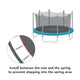 TheLAShop 15' Trampoline Enclosure Safety Net Replacement, 4 Arch/8 Poles Image