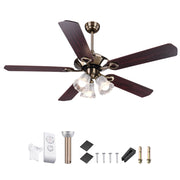 TheLAShop 51" Ceiling Fan with Lights Reversible 5-Blade Bronze Remote Image