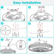 TheLAShop 20" Ceiling Fan with Light 5-Blade APP & Remote Control Image