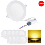 TheLAShop 9W SMD LED Downlight Ceiling Recessed Light Fixture, Warm White Image