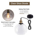 TheLAShop Clear Globe Glass Ball Pendant Light Ceiling Lamp 7 9/10 in Image