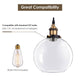 TheLAShop Clear Globe Glass Ball Pendant Light Ceiling Lamp 7 9/10 in Image