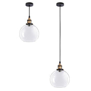 TheLAShop Clear Globe Glass Ball Pendant Light Ceiling Lamp 9 4/5" Image