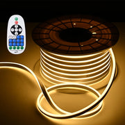 TheLAShop 100ft Waterproof Flexible LED Neon Light RF Remote Warm White Image