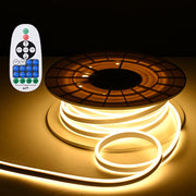 TheLAShop 50ft Waterproof Flexible LED Neon Light RF Remote Warm White Image