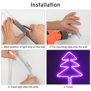 TheLAShop 50ft Neon Rope Light Outdoor Waterproof Remote Control Purple Image