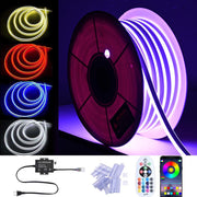 TheLAShop 150ft RGB Waterproof Neon Light App & RF Remote Color Changing Image