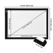 TheLAShop 14in Tracing Light Board for Drawing Rotating Base & Paper Image