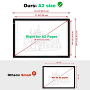 TheLAShop A2 Tracing Light Box Dimmable Drawing Stencil Board 23" Image