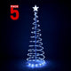 TheLAShop 5ft LED Spiral Christmas Tree USB Powered, Cool White, 5ct/pk Image