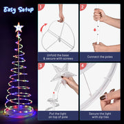 TheLAShop 5ft LED Spiral Christmas Tree USB Powered Image