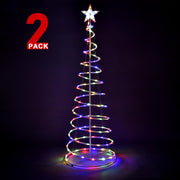 TheLAShop 5ft LED Spiral Christmas Tree USB Powered, RGB, 2ct/pk Image