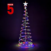 TheLAShop 5ft LED Spiral Christmas Tree USB Powered, RGB, 5ct/pk Image