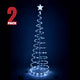 TheLAShop 6ft LED Lighted Spiral Christmas Tree Battery Operated, Cool White, 2ct/pk Image