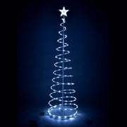 TheLAShop 6ft LED Lighted Spiral Christmas Tree Battery Operated, Cool White, 1ct/pk Image