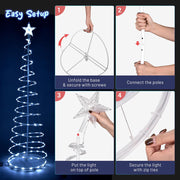 TheLAShop 6ft LED Lighted Spiral Christmas Tree Battery Operated Image